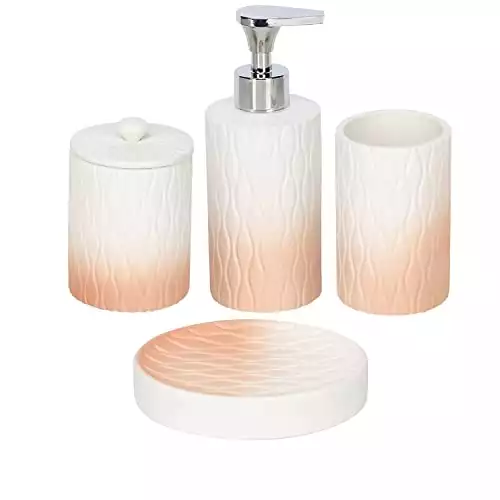 Bathroom Set of Four Ceramic Accessories