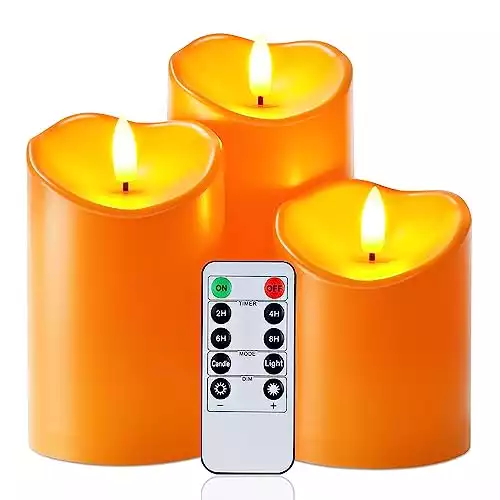 Halloween Orange Flameless Candles