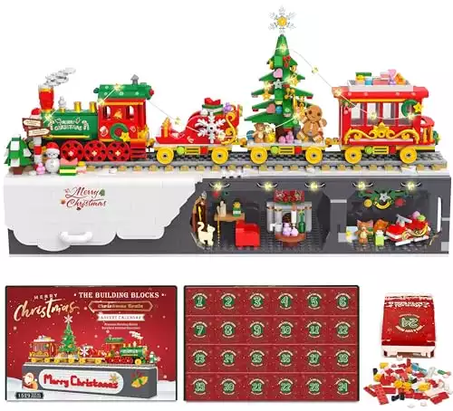 Christmas Train Building Blocks Set