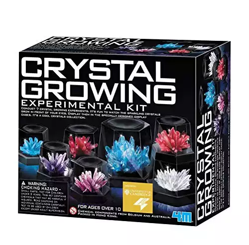 Seven Crystal Growing Science Experimental Kit with Display Cases