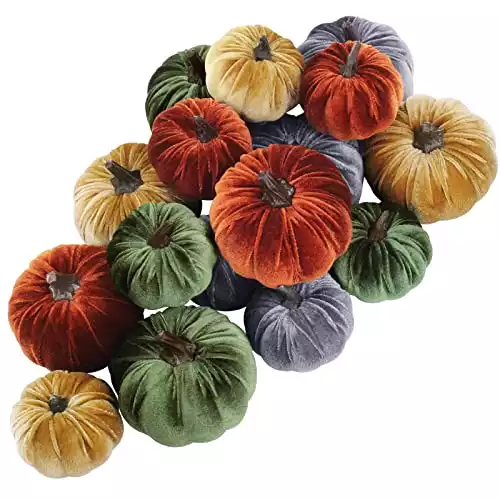 Small Velvet Pumpkins