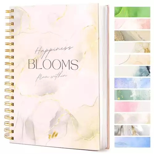 Large Spiral Journal (Happiness Blooms) Marble