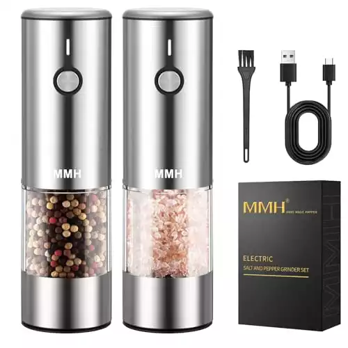 Electric Salt and Pepper Grinder Set