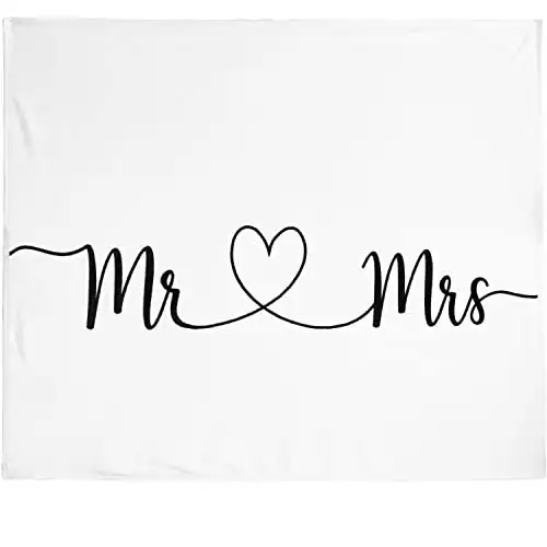 Home Décor Wedding Gift 'Mr. and Mrs.' Soft Throw Blanket