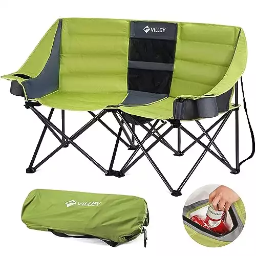 Double Camping Chair with a Cooler Bag