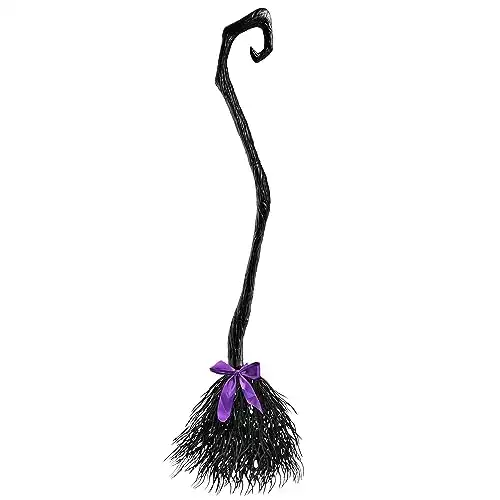 Witch Broom With Ribbons