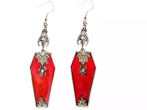 Vampire Coffin-Shaped Earrings