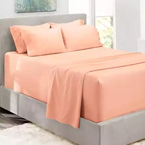 Queen Peach Sheet Sets