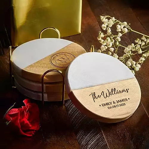 Personalized Wedding Drink Coasters