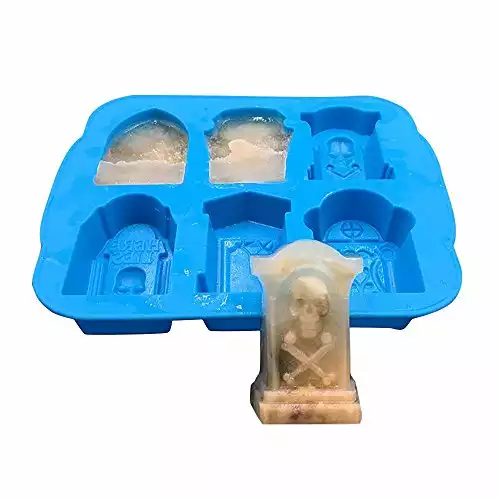 3D Halloween Tombstone Silicone Mold Tray