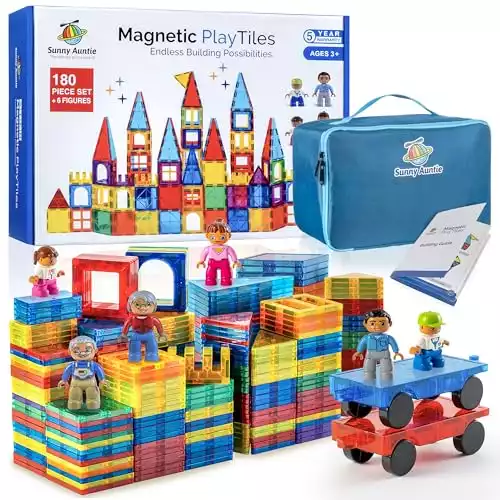 Set of 180 Magnetic Tiles