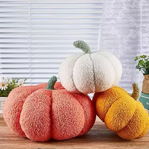 Halloween Stuffed Pumpkin Fluffy Pillow