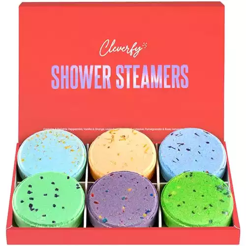 Pack of Six Shower Bombs with Essential Oils