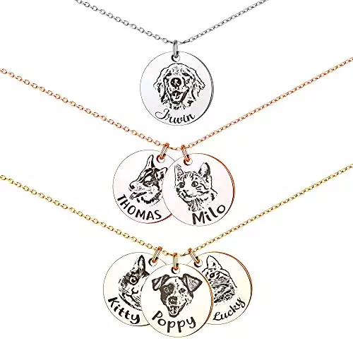 Custom Pet Portrait Necklace