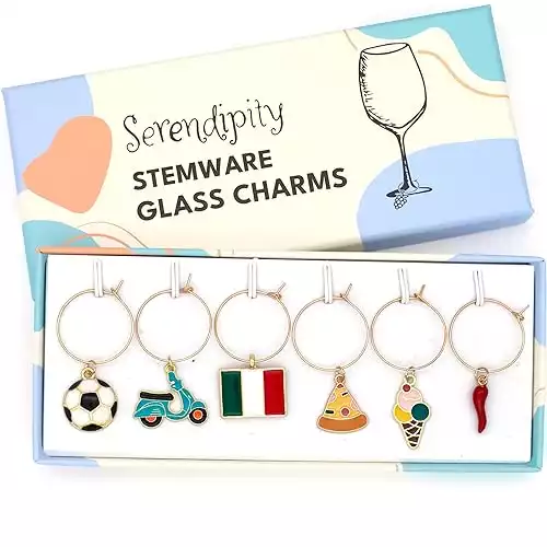 Italian Wine Glass Charms