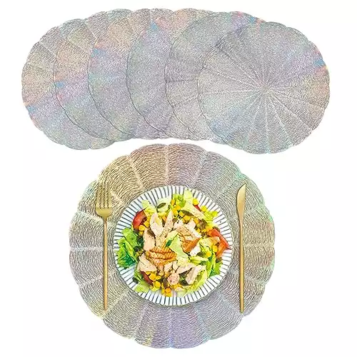 Round Iridescent Vinyl Placemats