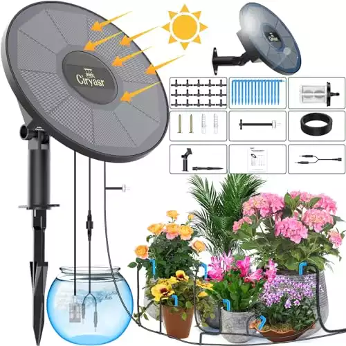 Solar Drip Irrigation System with Automatic Plant Watering