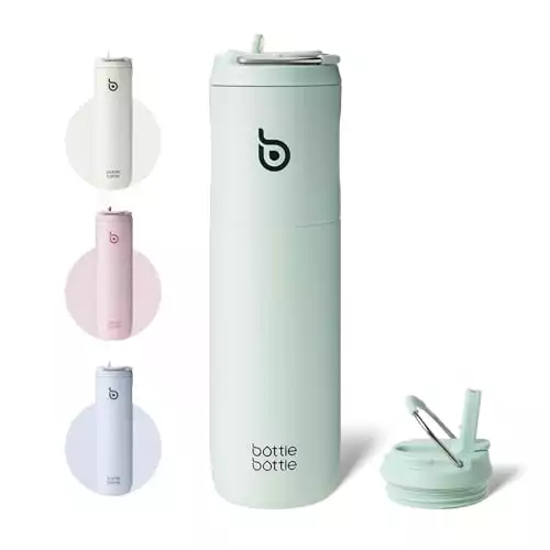 Insulated Water Bottle With a Straw