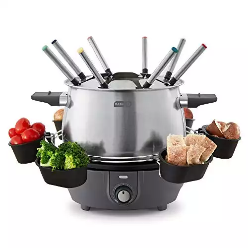 Stainless Steel Fondue Maker with Temperature Control