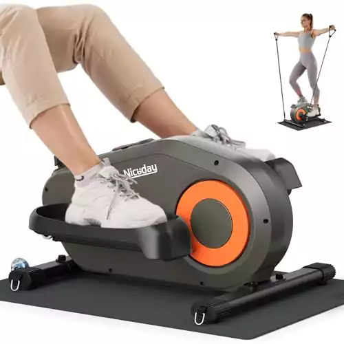 2-in-1 Under Desk Elliptical Leg Exerciser with 16 Resistance Levels