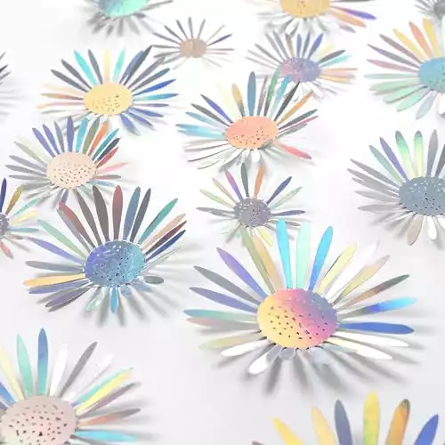 3D Holographic Flower Wall Stickers