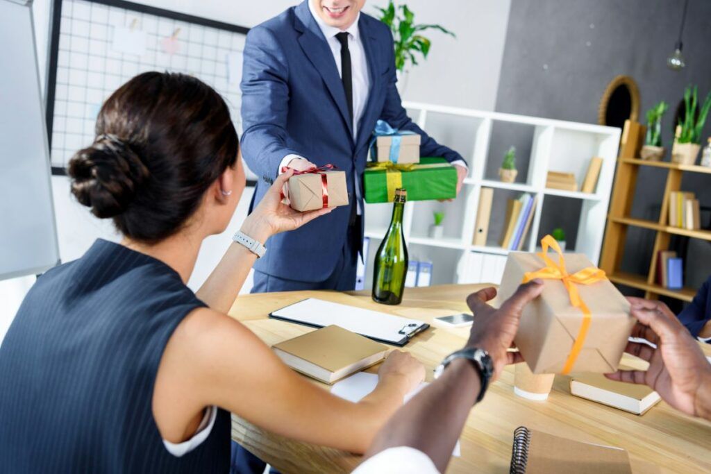 Business gift-giving etiquette in the workplace