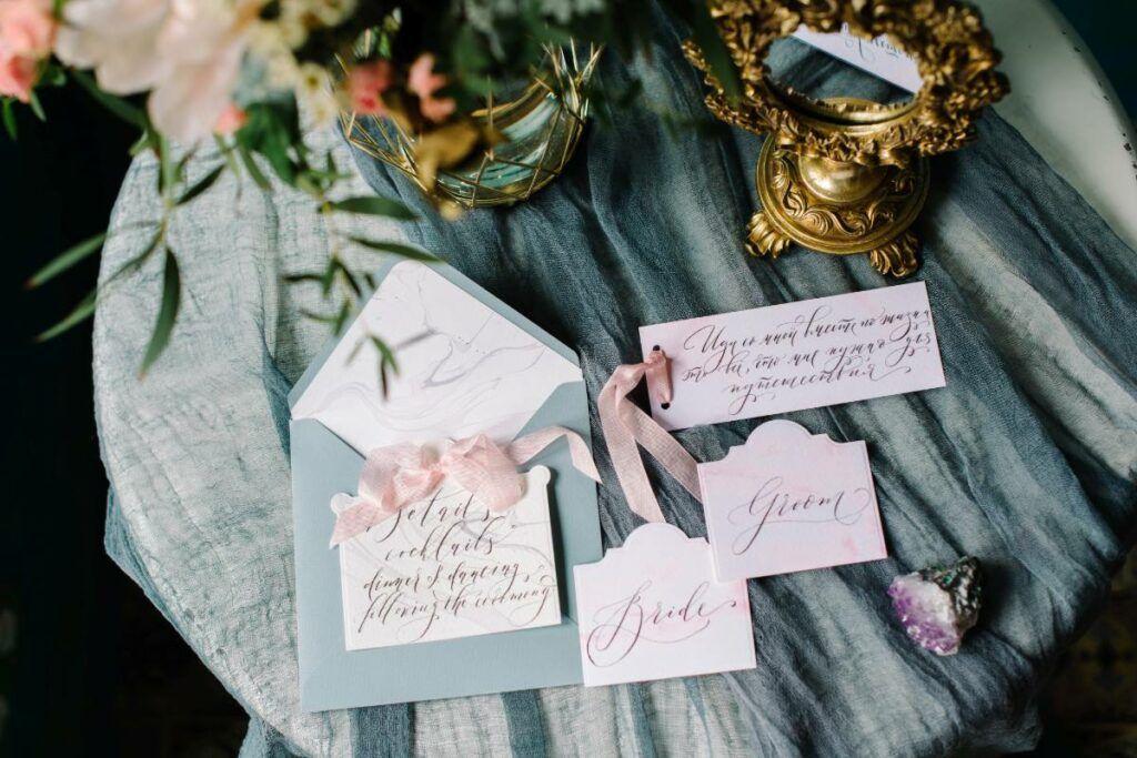 wedding invitation and registry
