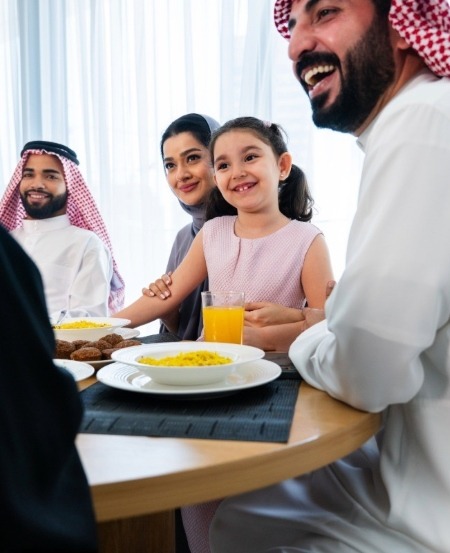 Arabic dinner family